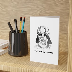 Fête des pères drôle unique | Carte Dark Vador Star Wars, vous êtes le père | Fête des pères | Faire-part de grossesse | Cadeaux pour lui |