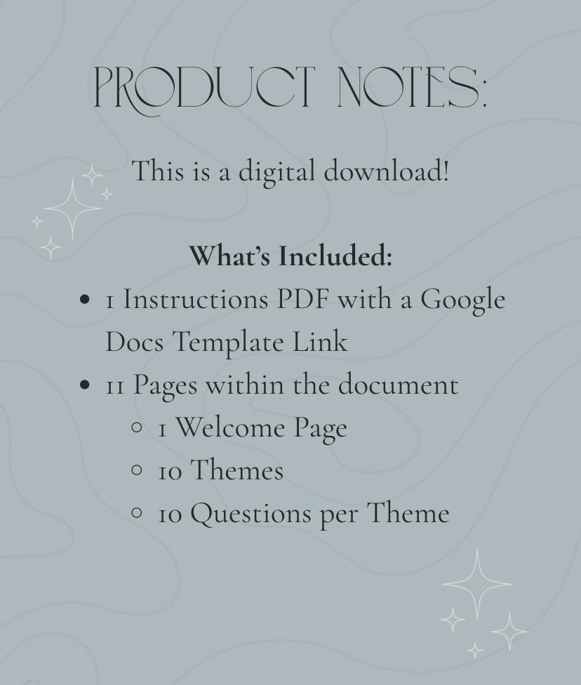 Editable Google Docs Journal Prompts | Digital Journaling Template ...