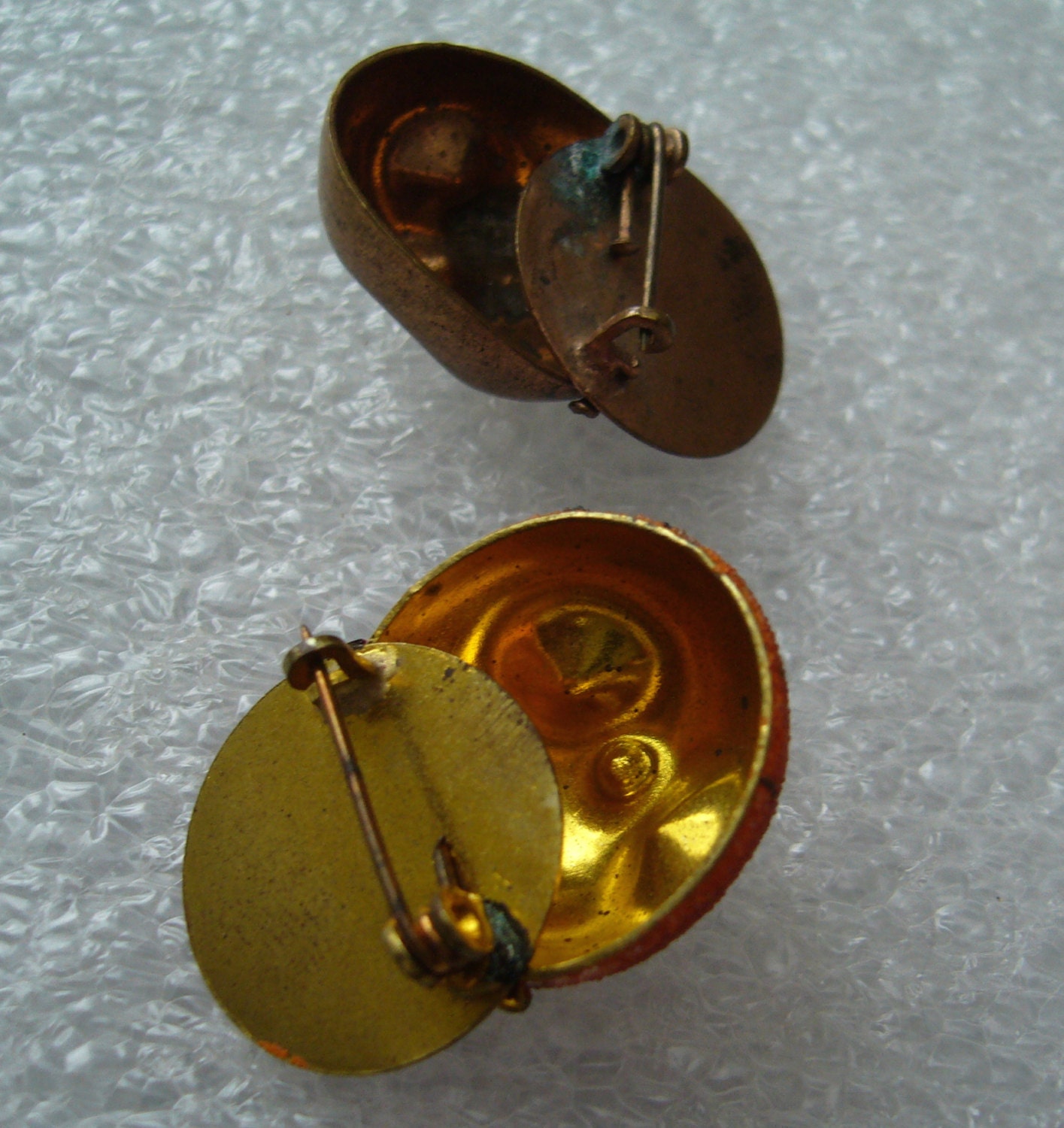 Two Vintage 1950's Painted Copper Hat Pins Brooches Pop Art - Etsy