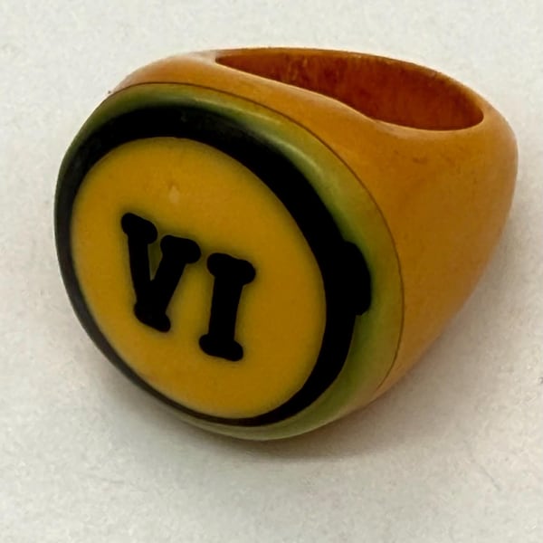 Vintage bakelite billiard #VI ring