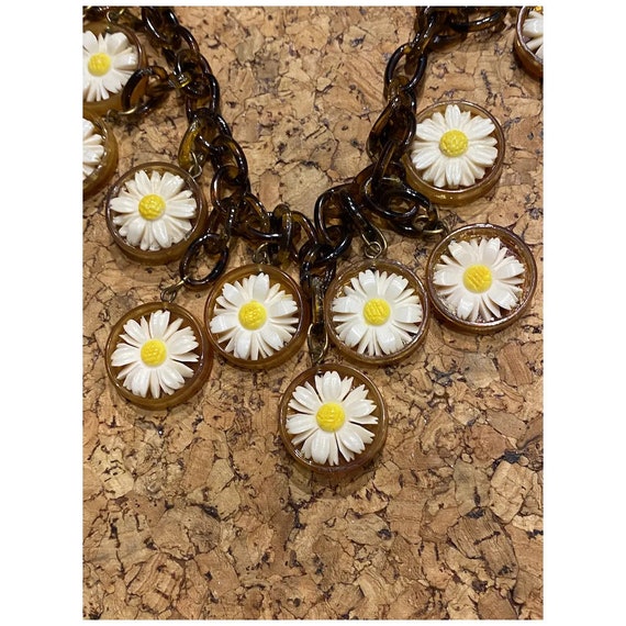 Vintage translucent root-bear celluloid flowers n… - image 7