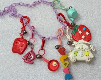 Collares con colgantes de campana estilo años 80