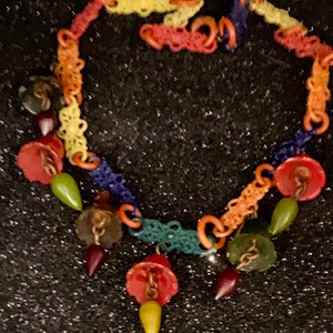 Vintage celluloid and bakelite bells necklace image 8