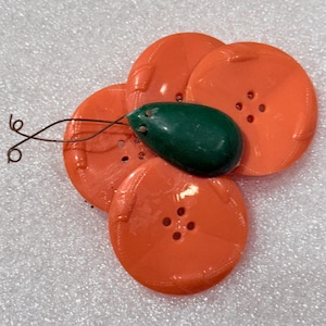 Vintage Style Galalith buttons butterfly pin brooch