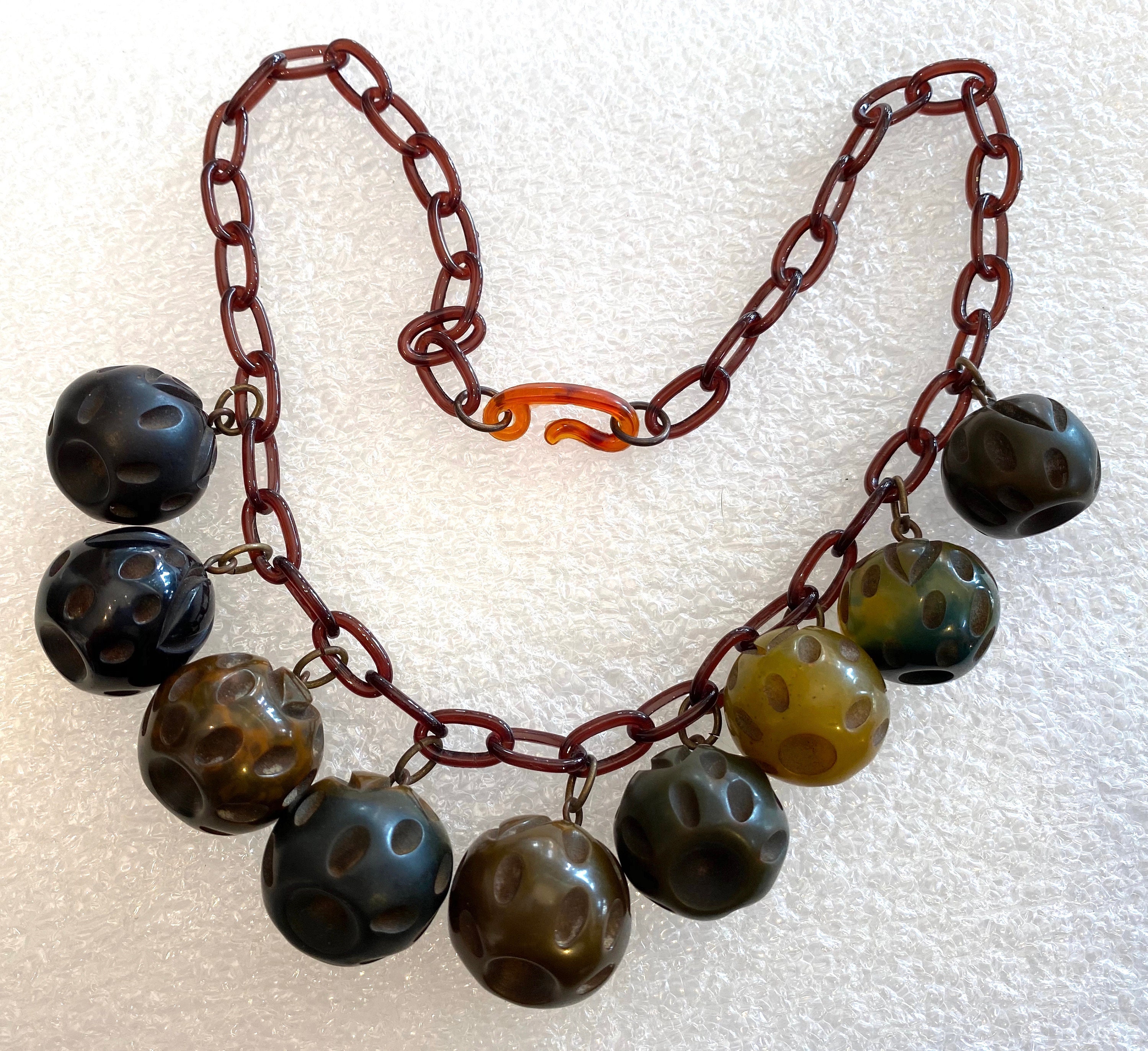 Vintage Bakelite Hand Carved Berries Necklace - Etsy