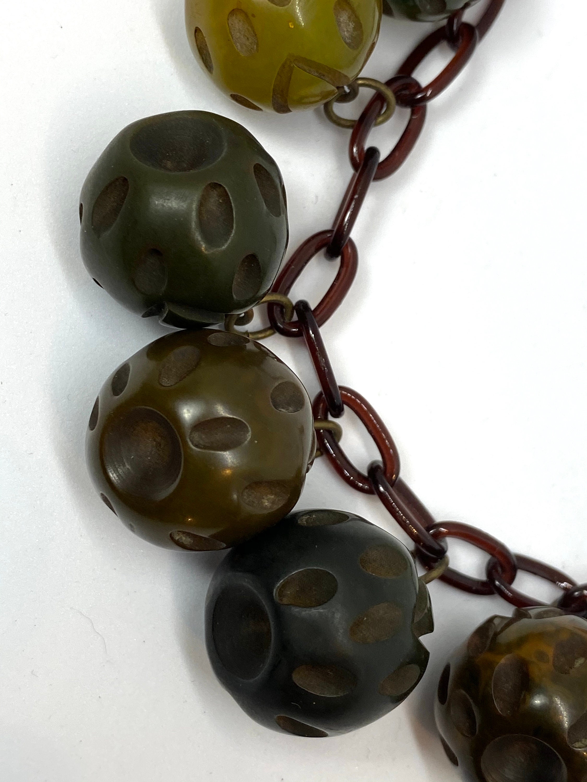 Vintage Bakelite Hand Carved Berries Necklace - Etsy