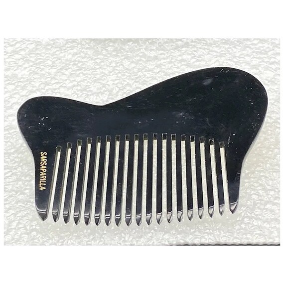 Vintage Red Hair comb Sarsaparilla Signed Vintage hand painted Vintage Japanese Style Wooden Lacquered Hand Painted Comb  main image 3