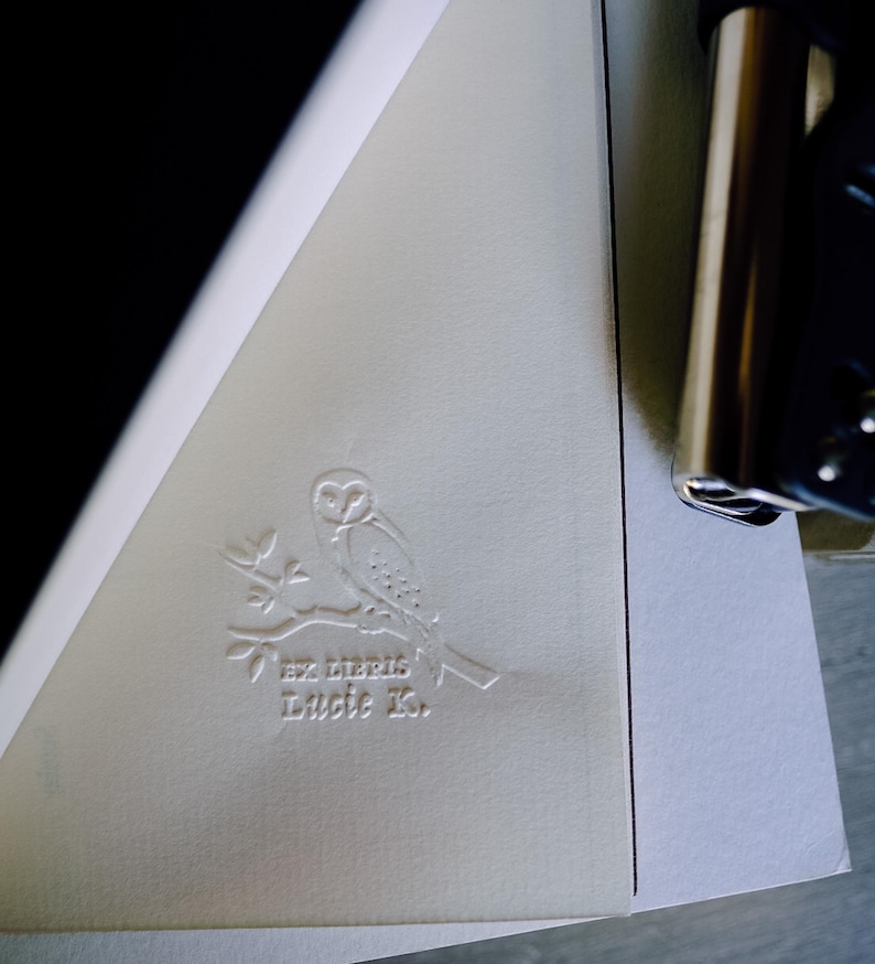 CUSTOM BOOK EMBOSSER | Personalized bookplate stamp | Book embosser | Dry stamp | Ideal gift for readers image 19