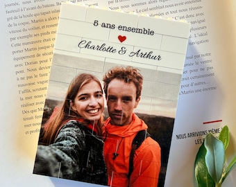 Custom printed LEGO-style building block. Valentine's Day gift. HD printing of your photo on a building block.