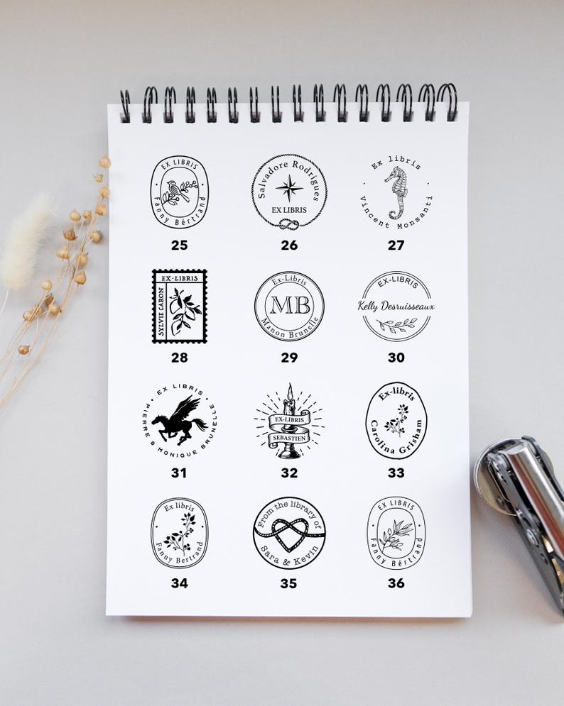 CUSTOM BOOK EMBOSSER | Personalized bookplate stamp | Book embosser | Dry stamp | Ideal gift for readers image 4
