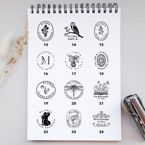 CUSTOM BOOK EMBOSSER | Personalized bookplate stamp | Book embosser | Dry stamp | Ideal gift for readers image 3