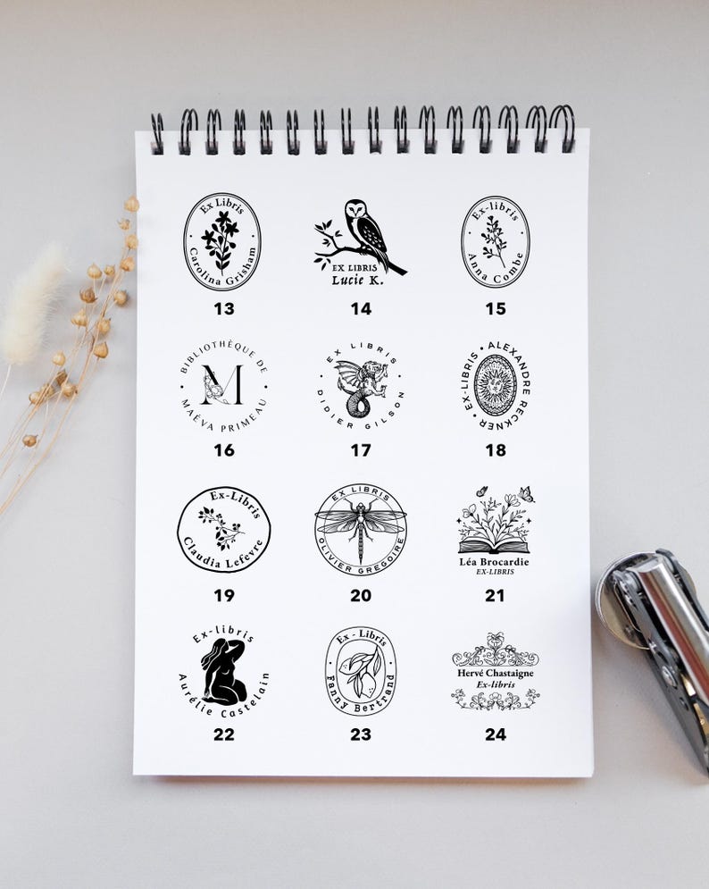 CUSTOM BOOK EMBOSSER | Personalized bookplate stamp | Book embosser | Dry stamp | Ideal gift for readers image 3