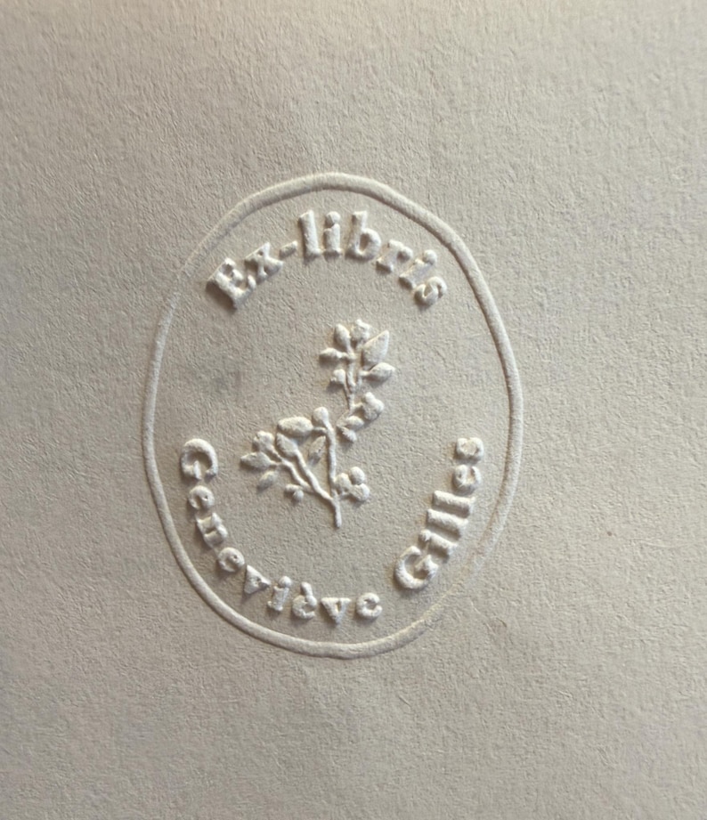 CUSTOM BOOK EMBOSSER | Personalized bookplate stamp | Book embosser | Dry stamp | Ideal gift for readers image 8