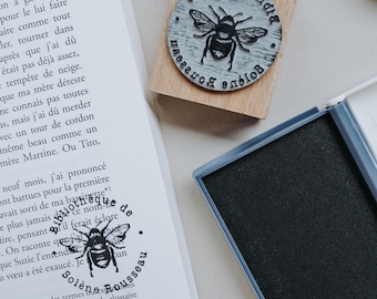 EX-LIBRIS STAMP | Personalized library stamp | Custom bookplate stamp | Book stamp | Gift for book lovers