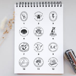 CUSTOM BOOK EMBOSSER | Personalized bookplate stamp | Book embosser | Dry stamp | Ideal gift for readers image 2