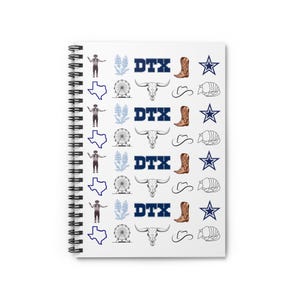 Dallas, Texas-Themed Spiral Notebook, Gift for Students, Journaling, Cowboy Decor, Note-Taking, Creative Writing