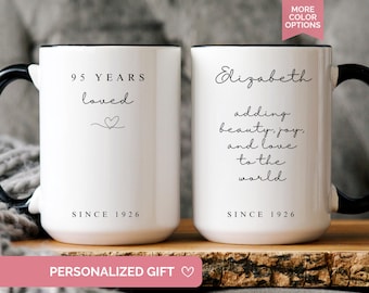 95th Birthday Mug for grandma, 95th birthday gifts for women, thoughtful birthday, Keepsake Gift, born in 1931 coffee cup