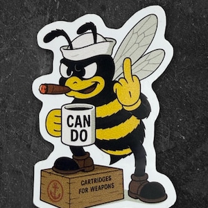 Military Bee Sticker I Seabee Sticker