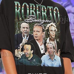 Roberto Benigni 90s Vintage Retro Bootleg Shirt, Italian Cinema Legend Graphic Tee, Actor Director Fan Gift