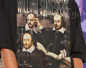William Shakespeare Bootleg Shirt, Vintage Writer Playwright Historic Genius Tee, 90s Retro Throwback T-shirt, William Shakespeare Sweater