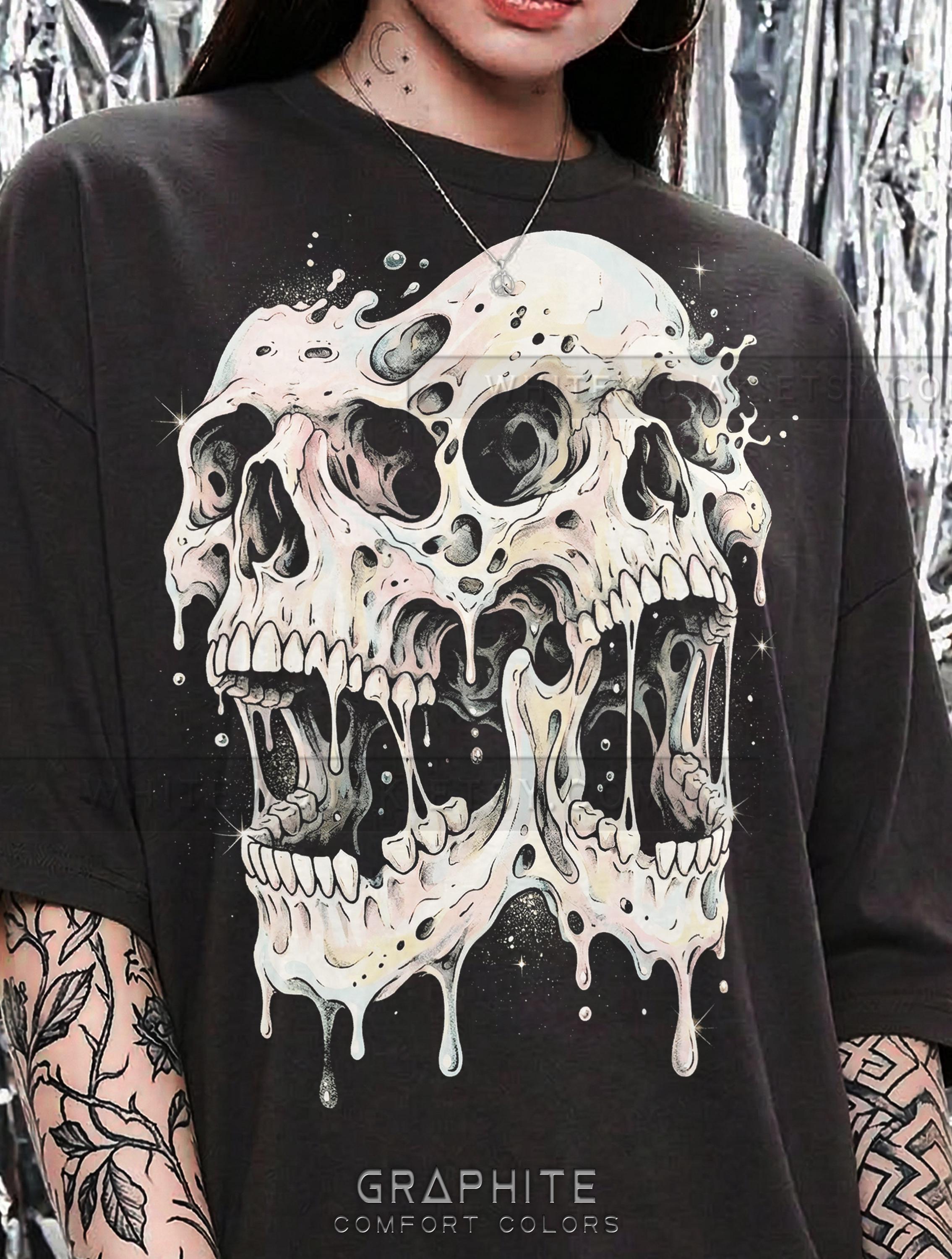 Faded Skull Shirt - Etsy