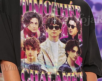 Koszulka TIMOTHEE CHALAMET, koszulka z długim rękawem Timothee Chalamet, koszula retro Timothee Chalamet, koszulka Vintage Chalamet, bootleg Timothee Chalamet