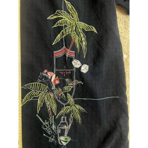 Vintage Tommy Bahama Silk Shirt XL Rockabilly Retro Loop Collar Jockey Horse image 5