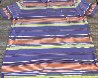 Vintage 90s Polo Ralph Lauren Shirt Color Block Pima Cotton Mens Large Retro