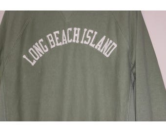 Vintage Champion Reverse Weave Long Beach Island LBI Crewneck Sweatshirt Medium