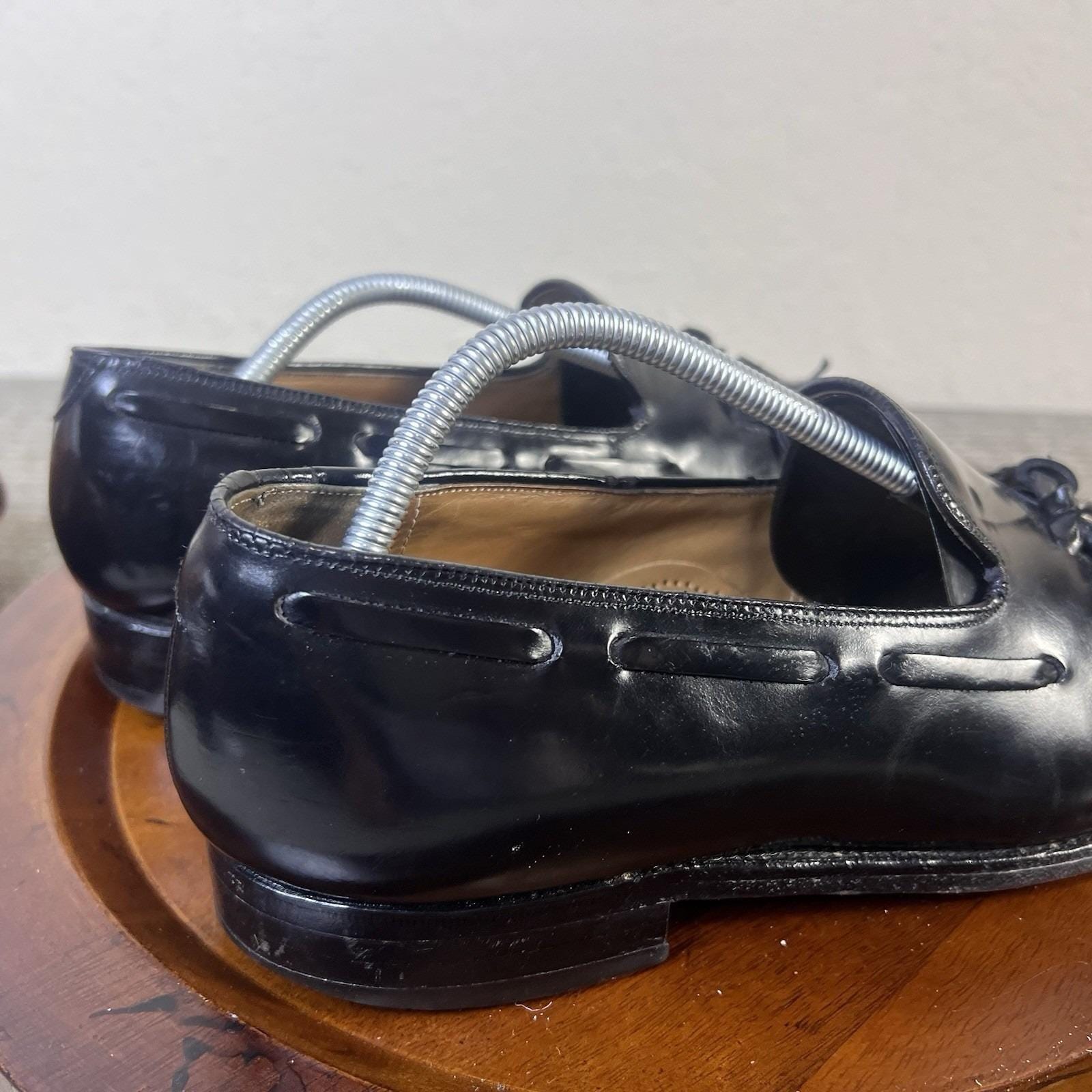 Vintage Johnson & Murphy Mens Black Leather Tassel Loafers Dress Shoes 11 D Vintage . Johnston and Murphy Mens Shoes Sz 10.5 M Black  main image 3