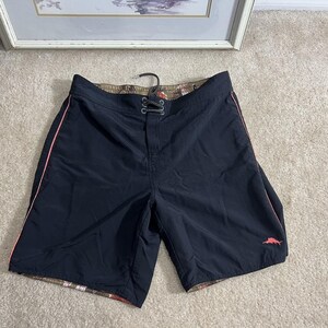 Vintage Tommy Bahama boardshort Hawaiian hula meisjes omkeerbaar grote zak afbeelding 11