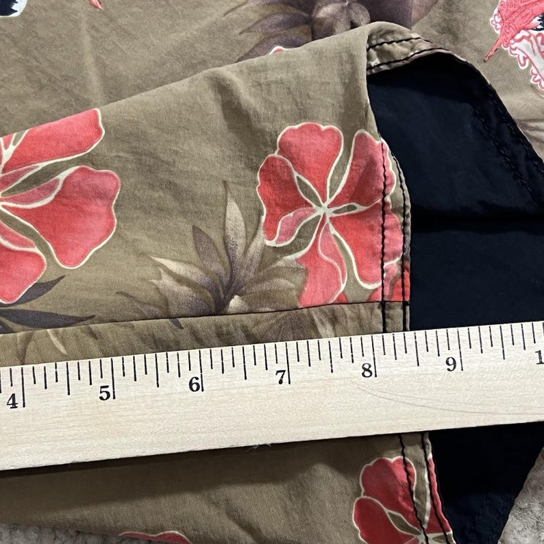 Vintage Tommy Bahama boardshort Hawaiian hula meisjes omkeerbaar grote zak afbeelding 7
