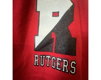 vintage Rutgers University 60s Letterman Sweater USA College Grandpa Cardigan