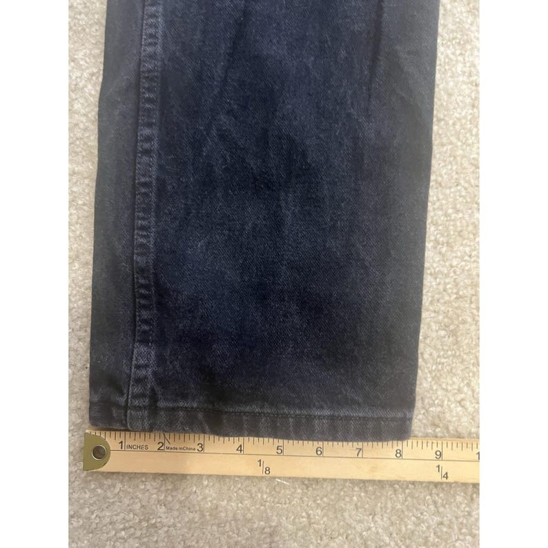 Calça jeans vintage Wrangler preta, modelo Y2K, tamanho masculino 33x36, estilo western retrô. imagem 7