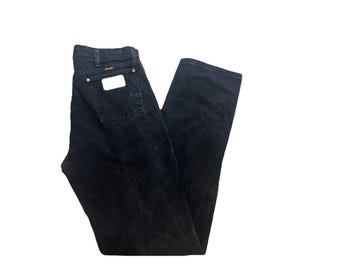 Vintage Y2K Wrangler schwarze Jeans Denim 13MWZWK Herren Größe 33X36 Western Retro