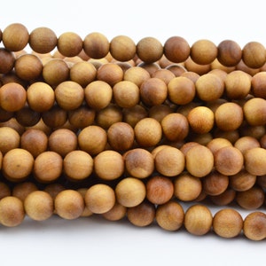 108  8MM  SANDALWOOD  Meditation  Buddhist  MALA  Bead