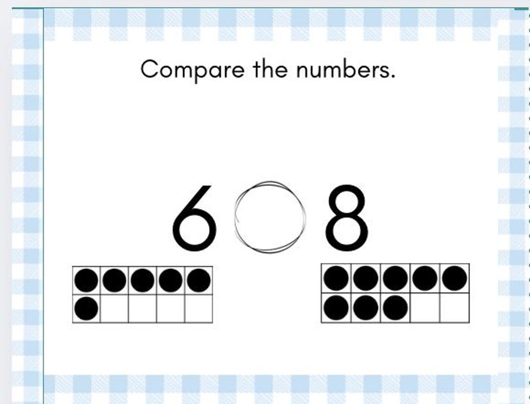 Comparing to 10 Task Box With Ten Frames - Etsy