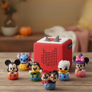 Halloween Tonies Mickey & Friends in pumpkins, Toniebox compatible audio included!