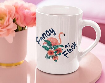 Tazza da caffè Flamingo, tazza da tè in ceramica Fancy as Flock