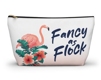 Borsa da viaggio: borsa per il trucco con stampa di uccelli tropicali