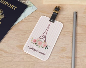 Etichetta per bagaglio in acrilico personalizzata: accessorio da viaggio personalizzato con cinturino in pelle