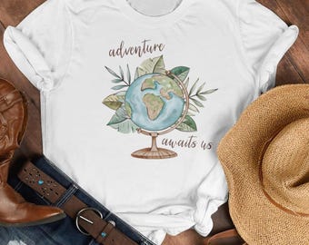 Adventure Travel T-Shirt: Women's Soft Cotton Tee, Gift for Mom