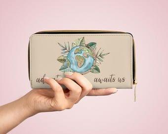 Portafoglio da viaggio: portapassaporto in pelle PU, accessorio da viaggio con cerniera