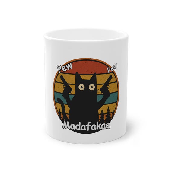 Cat Gunner Standard Mug - Funny Cat Lover Gift, Pew Pew Coffee Cup, Unique Pet Owner Present, Humorous Kitchenware, Birthday and [...]