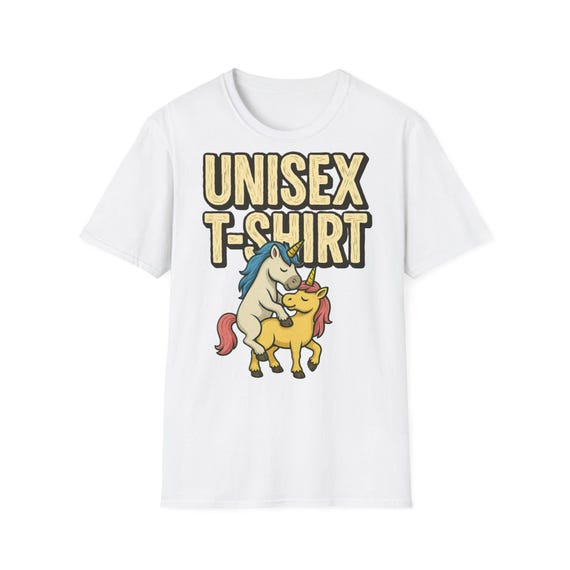 Funny Unicorn T-Shirt Funny and Cute Unicorn Sex tee-Unisex T-Shirt with Naughty but Cute Unicorns