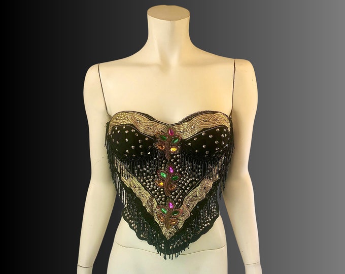 90s Dragon Print Bustier (S)