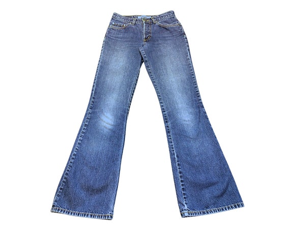 Y2K Low RISE BOOTCUT Flare Jeans / MAVI 26 X 32 Medium Blue Denim Pants  With Button Fly - Etsy