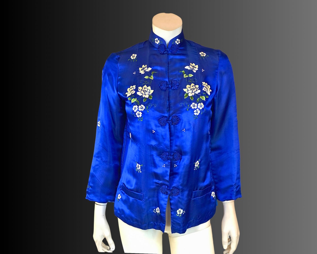 Blueviolet Ethnic Jackets With Art Silk