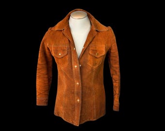 Vtg 70s 80s Sears Western Wear Blue Denim Trucker Jacket M/L