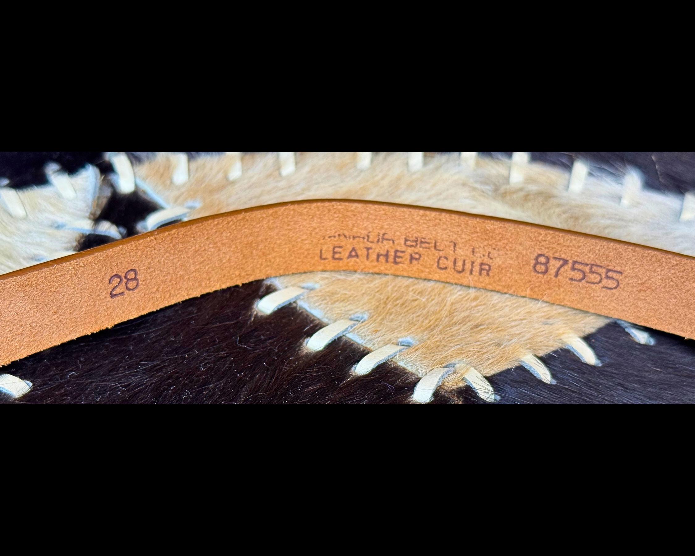 Hand Tooled COGNAC Leather Skinny Western Belt With Silver  display picture 3
